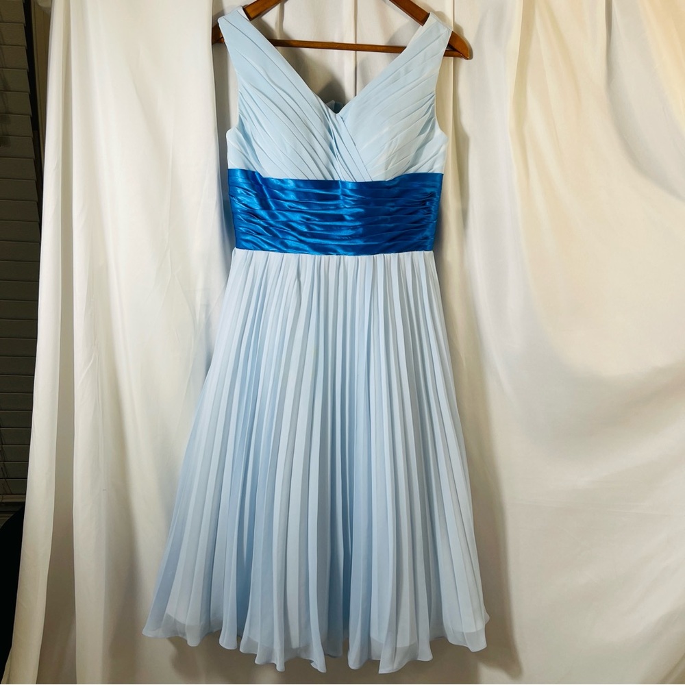 Custom Elegant Ice Blue Prom Gown (Handmade For My Daughter) -Approx XS/S